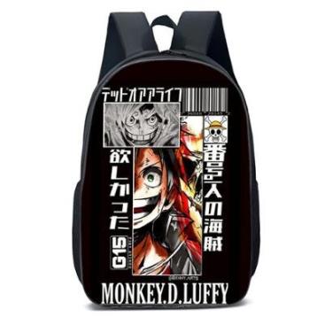 Imagem de MOCHILA ESCOLA INFANTIL JUVENIL ANIME CHAPÉU DE PALHA-Unissex