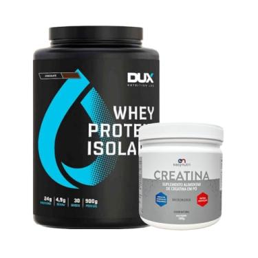 Imagem de Combo Whey Protein Isolado 900g + Creatina 300g Easy Nutri (900g, Chocolate)