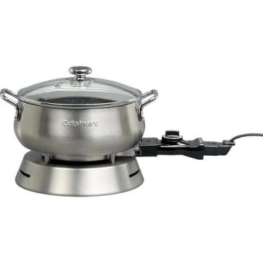 Imagem de Panela cuisinart para fondue + acessórios em aço inox 220v cfo-50cbbrb