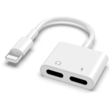 Imagem de Cabo Adaptador Pra Fone Duplo Carregador Carga E Fone - A.R Variedades