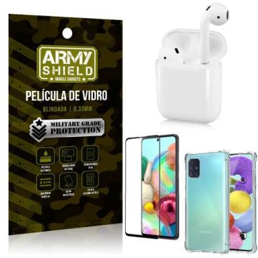 Imagem de Fone Bluetooth LY-122 Samsung A71 + Capinha Anti Impacto + Película 3D