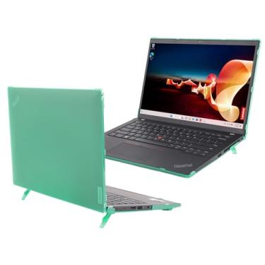 Imagem de mCover Capa rígida compatível apenas com Lenovo ThinkPad T14s Slim Gen 3/Gen 4 2023-2024 de 14 polegadas (com dobradiça de 180°, não serve para nenhum outro modelo Lenovo) - verde