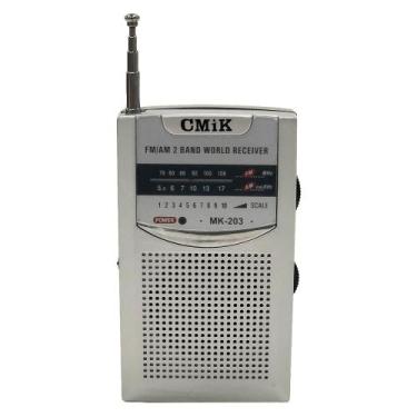 Imagem de Rádio de Bolso AM/FM 2 Bandas Cinza - Quanhe - CMIK