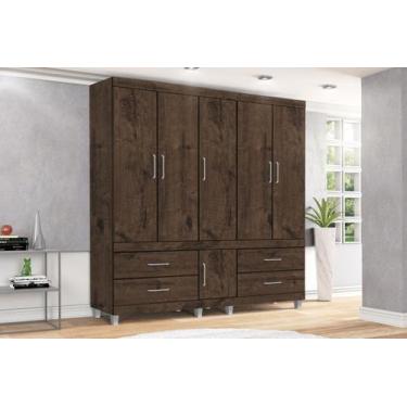 Imagem de Roupeiro genova com pes jacaranda - ZANZINI