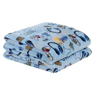 Imagem de Manta Infantil Solteiro Flannel Bouti Kids Macia 1 Game - BIA ENXOVAIS