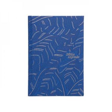 Imagem de Bíblia Slim Nvi, Letra Grande, Couro-Soft Azul Sobre Capa Dura, Abstrata