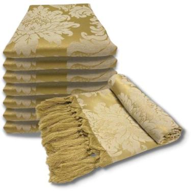 Imagem de Manta Xale Para Sofá Decorativa Jacquard Medalhão Dupla Face - MUMUDEC