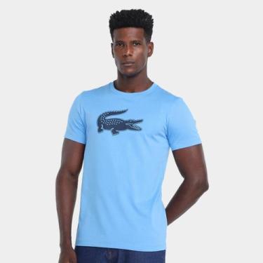 Imagem de Camiseta Lacoste XVII Masculina, Azul, M