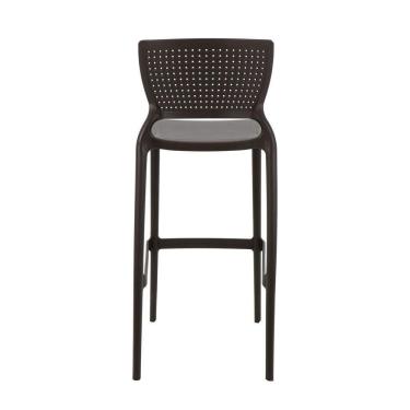 Imagem de Cadeira Tramontina Safira Alta Bar Em Polipropileno E Fibra De Vidro Marrom