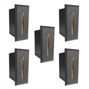 Imagem de 5 Balizador Parede Para Escada Risk Embutido Led 3000k Bet49 - Acende 