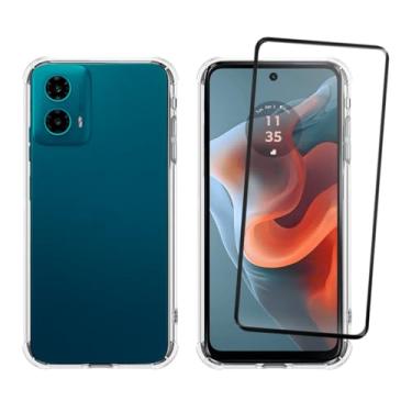 Imagem de Kit Capa Anti Impacto e Película 3D De Vidro Para Moto G34