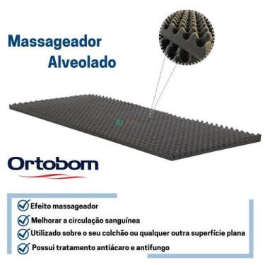 Imagem de Colchonete Ortobom Alveolado Caixa de Ovo Solteiro 80x190x03 - Massage