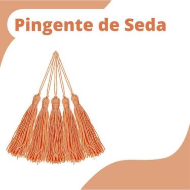 Imagem de Pingente De Seda Tassel - Salmão Escuro  - Com 100 Unidades - Nybc