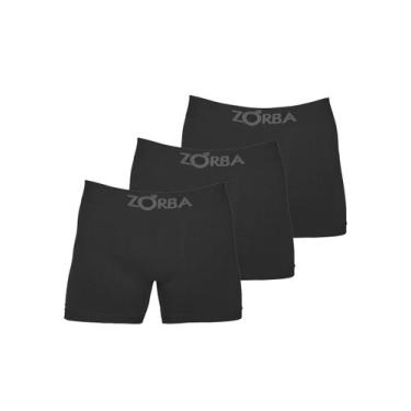 Imagem de Kit com 3 Cuecas Boxer Zorba 781, Preto, M