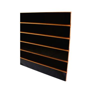 Imagem de Painel Canaletado Preto Fosco em MDF - 0,61 X 0,61m - Lm Balcoes