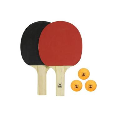Imagem de Kit Ping Pong 2 Raquetes com 3 Bolinhas Bel  