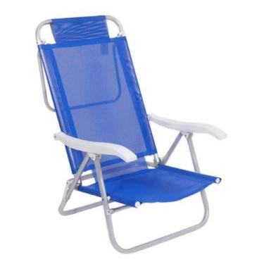 Imagem de Cadeira Bel Sunny Aluminio Sannet 6 Posicoes Azul Bel