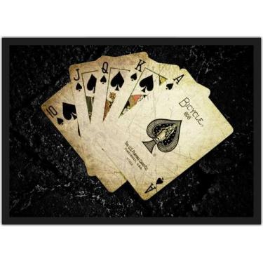 Imagem de Quadro Decorativo Canastra Baralho Cartas Naipe Com Moldura G04 - Vita