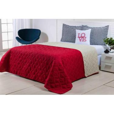Imagem de Cobre Leito Love Queem 5 Peças Microfibra Dupla Face - THAIS ENXOVAIS 