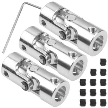 Imagem de 3Pack Vgoohobby Universal U Joint Coupler Rotatable Steering Shaft Coupling Motor Connector for RC Boat Robotics Snowblower Chute Floor Jack Handle (8mm to 8mm)