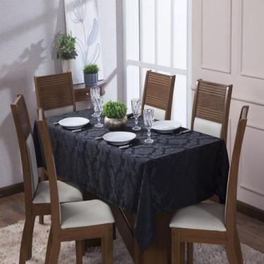 Imagem de Toalha de Mesa Luxo Tecido Jacquard  04 Lugares 1,35x1,35 Quadrada - C