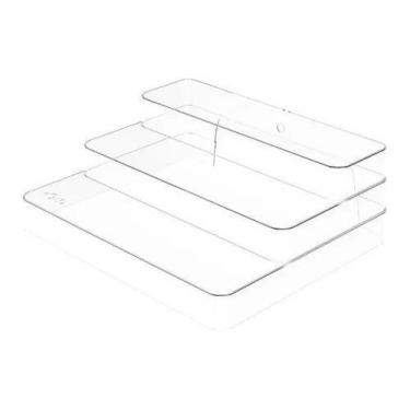 Imagem de Organizador De Armário 3 Níveis Clear Transparente Cozinha - OU, Trans