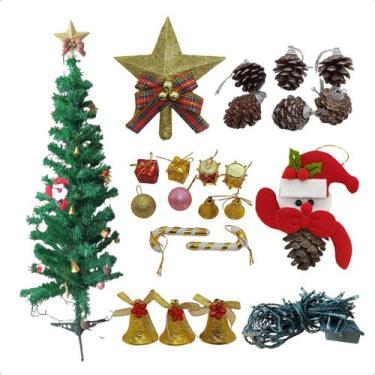 Imagem de Kit Enfeites Natalinos Para Árvore de Natal Pisca LED 220V - Zein Nata
