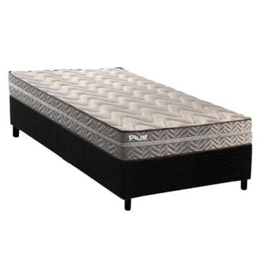 Imagem de Conjunto Box Solteiro: Colchão Espuma Paropas D45 Pasquale Plus Gray +