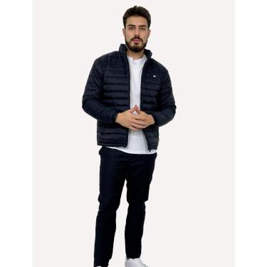 Imagem de Jaqueta King & Joe Masculina Nylon Puffer Gola Azul Marinho-Masculino