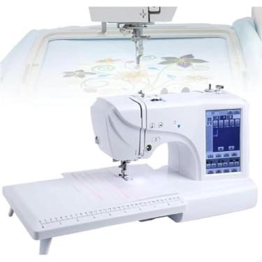 Imagem de Máquina de costura e bordado, máquina elétrica de bordar digital, com tela de toque LCD de 7 polegadas, 132 tipos de pontos, 398 tipos de combinações de padrões