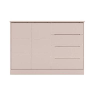 Imagem de Cômoda Infantil 2 Portas 4 Gavetas Lua P04 Rose - Mpozenato, Rose, 62 