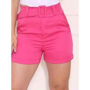 Imagem de shorts feminino alfaiataria social com cinto moda tendencia - M&K Shop