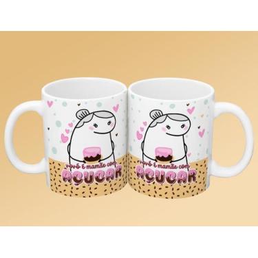 Imagem de Caneca de Ceramica - Vovó é mamãe com açucar - Amarelo - Live