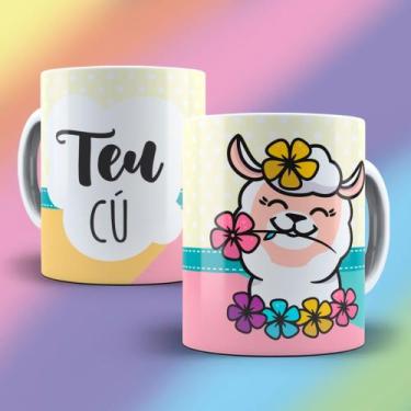 Imagem de Caneca Xícara Lhama Irritada Teu C@ Insulto Irônico - MEGA OFERTA! - j