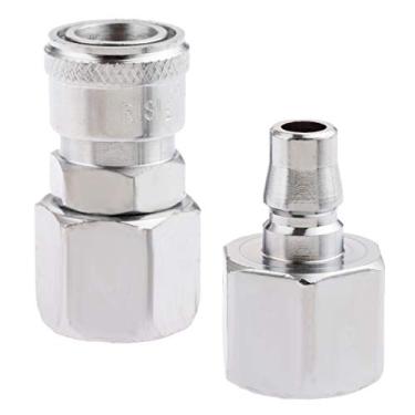Imagem de 2 pcs peças pneumáticas EURO AER LINHA Mangueira Compressor Release Quick 1/2" BSP. Encaixes de conector de acoplamento de fio feminino YYDFPIIA
