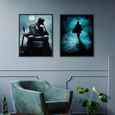 Imagem de Kit 2 Quadros Sr. Tranca Rua das Almas 45x34cm - com vidro - Quadros O