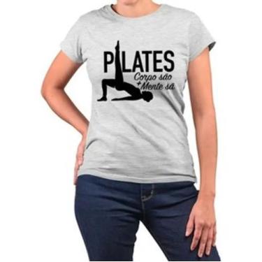 Imagem de Camiseta Feminina Pilates Corpos São Mentes Sã Baby Look Fisio - SEMPR