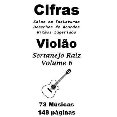 Imagem de Caderno Cifras e Solos Violão Sertanejo Volume 6  73 músicas - Academi