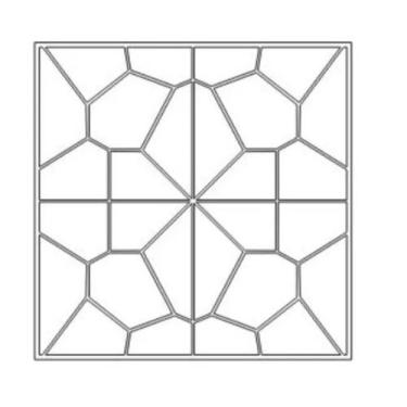 Imagem de Espelho Decorativo Quadrados Grande Acrílico 3,20mx 0,40m - AGV Criaçõ
