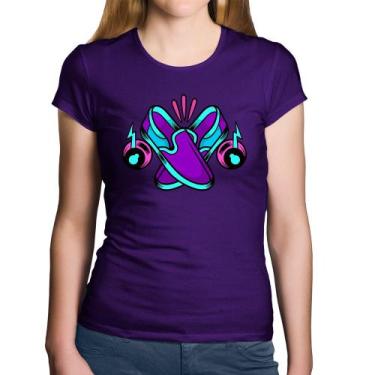 Imagem de Baby Look Algodão Walk The Talk - Foca na Moda, Roxo, GGG