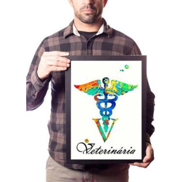 Imagem de Quadro Arte Símbolo Medicina Veterinária Saúde Animal - Fanarte