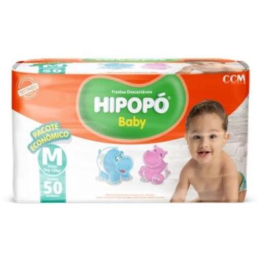 Imagem de Fraldas Descartáveis Pacote Econômico M Hipopó Baby - 5o unidades