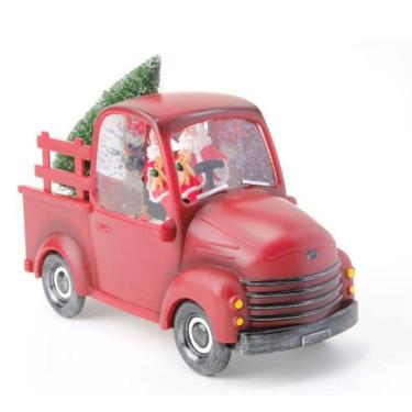 Imagem de Caminhonete Natalina Globo De Neve C/Led 17Cm 1039167 Cromus