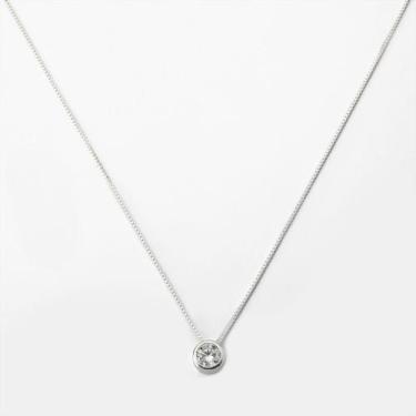Imagem de Colar ponto de Luz Zirconia Prata 925 - Atraktiva Jóias, 45cm