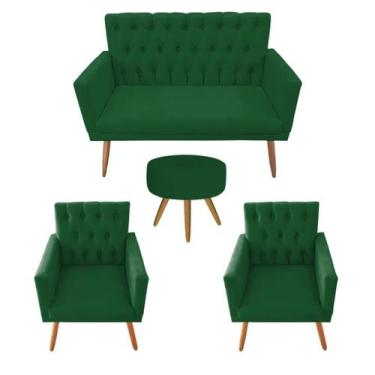 Imagem de Jogo Sofá 1 Namoradeira Nina Captoné com 02 Poltronas Nina Captoné e P