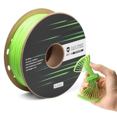 Imagem de SainSmart Filamento Tpu 1,75 Mm, Filamento de Impressora 3D Flexível Gt-3 para Impressão de Alta Velocidade 500 Mm/S, Verde, Carretel de 2,2 Libras (1 Kg), Precisão Dimensional +/- 0,04 Mm