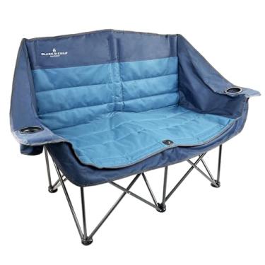 Imagem de Black Sierra Equipment Sofá Dobrável Acolchoado Duplo Preto Sierra, Cadeira De Acampamento Dupla Grande, Assento De Amor Portátil Ao Ar Livre Suporta 500 Libras, Perfeito Para Praia, Uso Não Autorizad
