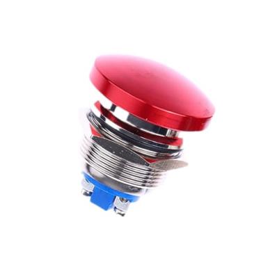 Imagem de Milageto Botão momentâneo de substituição à prova d'água, revestimento de metal vermelho, peças sobressalentes resistentes, profissional, fácil instalação,