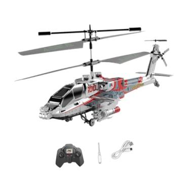 Imagem de Colaxi Helicóptero de controle remoto rc helicóptero rc avião com luzes giroscópio estabilizador para adulto iniciante crianças aniversário, ouro