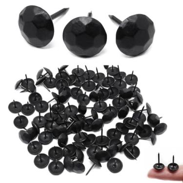 Imagem de YuGtcen Tachinhas de estofamento, unhas decorativas tachas de polegar pequenas unhas de estofamento de metal para alfinetes de estofamento de madeira tachas de móveis vintage exclusivas (11 x 17 mm,